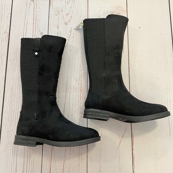 NIB - Kenneth Cole - Girl’s Black Kelly Stretch Boots - Size US 12 - Picture 2 of 12